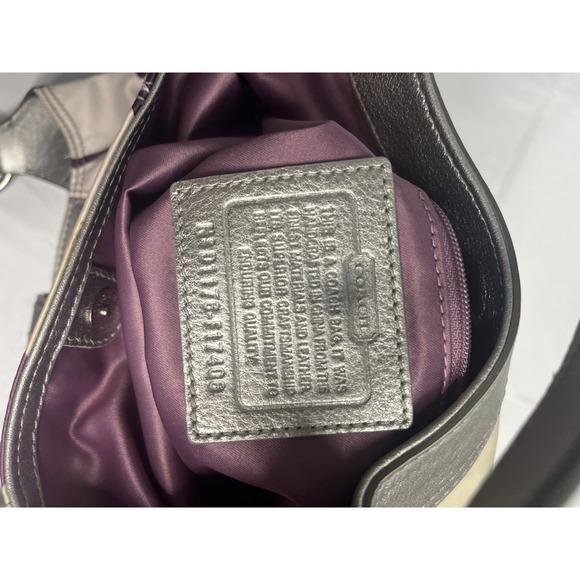 Coach Y2K Purple/Sliver Shoulder Purse - Picture 7 of 11